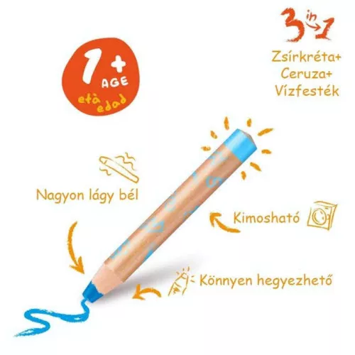 Carioca Baby zsírkréta hegyezővel (10 db)