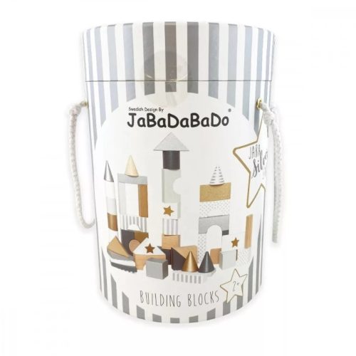 JaBaDaBaDo Fa építőkocka készlet arany-ezüst színben