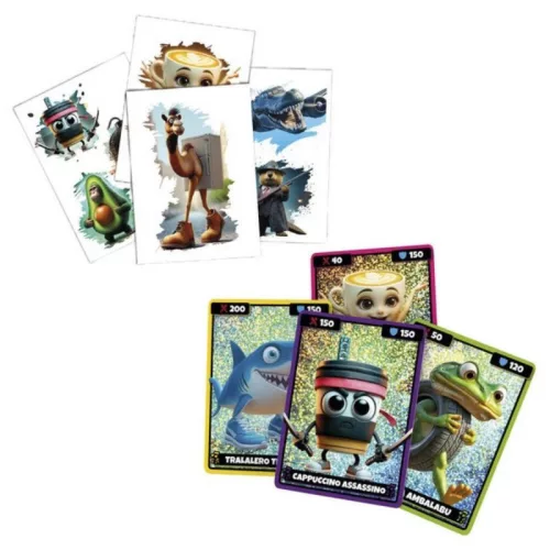 Kidz World Brainrot holografikus kártyák és tetoválások