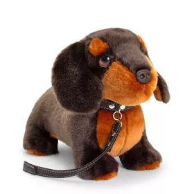 Plüss tacskó pórázzal (30 cm)