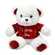 Keeleco Valentin maci – Fehér plüss maci piros pulcsiban 15 cm