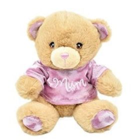 Keeleco Szeretlek anya barna maci rózsaszín pólóban plüssfigura (15 cm)