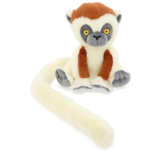 Keeleco Hosszúfarkú plüss majom figura - Szifaka majom (18 cm)
