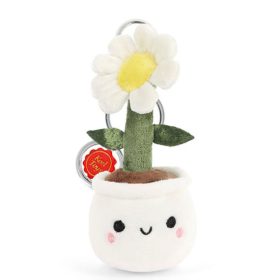 Keeleco plüss virág táskadísz – Százszorszép (12 cm)