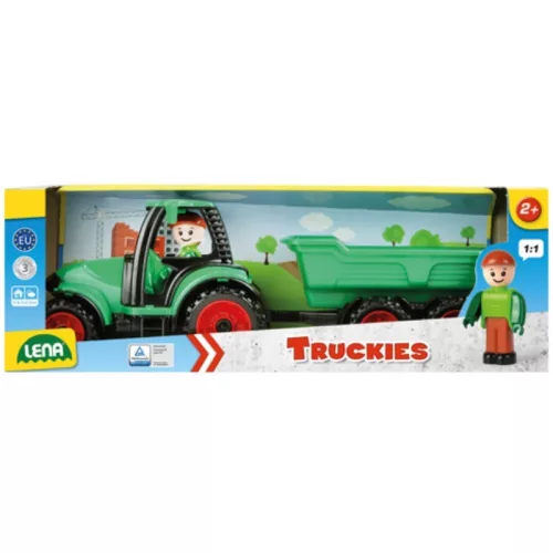 Lena Truckies Traktor utánfutóval (36 cm)