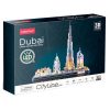 CubicFun L523 3D puzzle LED világítással - Dubai (182 db)
