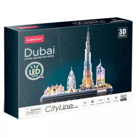 CubicFun L523 3D puzzle LED világítással – Dubai (182 db)