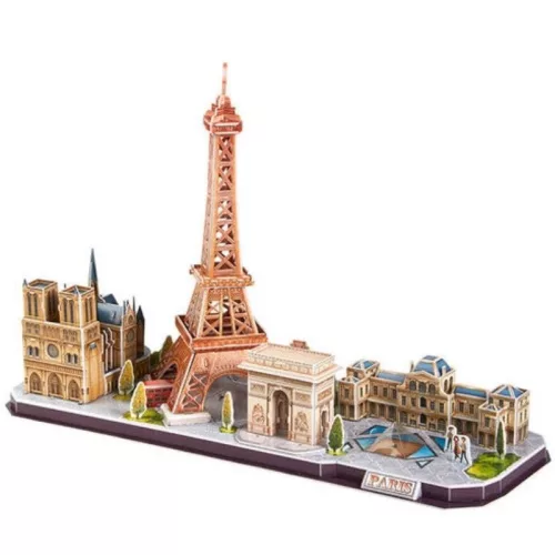 CubicFun L525 3D puzzle LED világítással – Párizs (115 db)