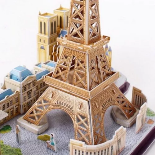 CubicFun L525 3D puzzle LED világítással – Párizs (115 db)