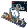 CubicFun City Line 3D puzzle LED világítással - London (186 db)