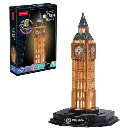 CubicFun 3D világítós puzzle – Big Ben (32 db)