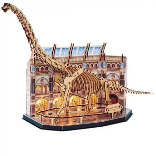 CubicFun 3D puzzle – Múzeum sorozat LED világítással, Brachiosaurus, 216 db