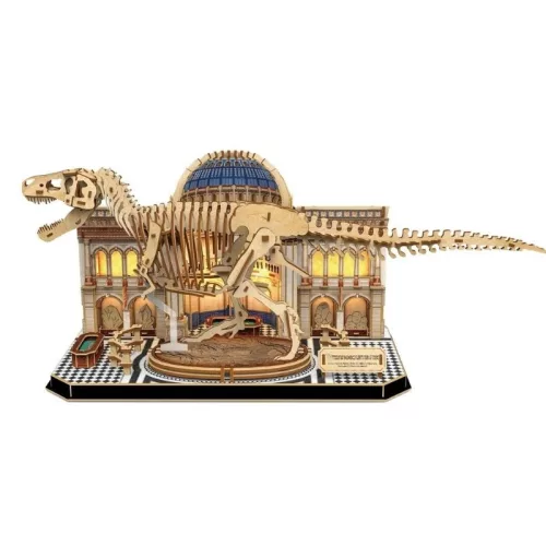 CubicFun Natural Museum – LED-es Tyrannosaurus Rex 3D puzzle, 279 db
