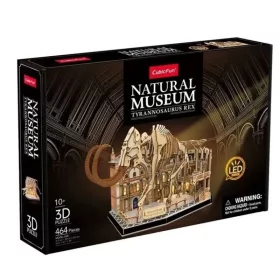 CubicFun Természettudományi Múzeum – Mamut LED fénnyel 3D puzzle, 464 db