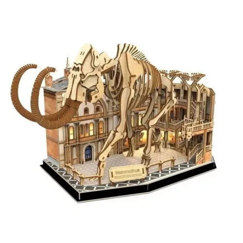 CubicFun Természettudományi Múzeum – Mamut LED fénnyel 3D puzzle, 464 db