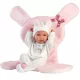 Llorens Bimba újszülött baba rózsaszín nyuszis hálózsákkal (35 cm)