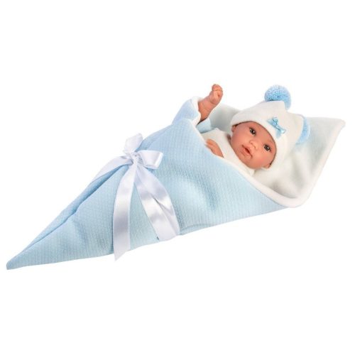 Llorens újszülött síró fiú baba tölcsér pólyában (36 cm)