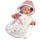 Llorens újszülött lány baba hálózsákban (36 cm)