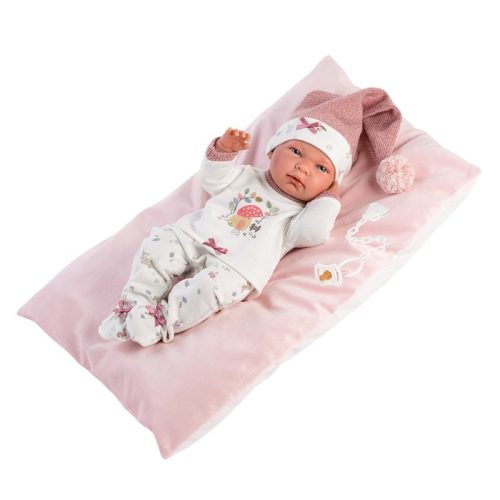 Llorens Nica újszülött baba gombás pizsamában (40 cm)