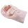 Llorens újszülött lány baba pólyában, rózsaszín ruhában (40 cm)