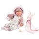Llorens: Újszülött nevető lány baba nyuszis babatakaróval, cumival (40 cm)