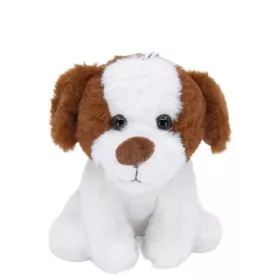 Ülő plüss figura kutya (18 cm, barna)