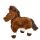 ECO Álló sötétbarna ló plüss figura (20 cm)