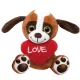 Ülő plüss kutya szívvel – Beagle (14 cm)
