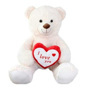 Krém színű Maci Szívvel (75/120 cm)