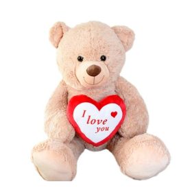 Világosbarna Maci Szívvel (75/120 cm)