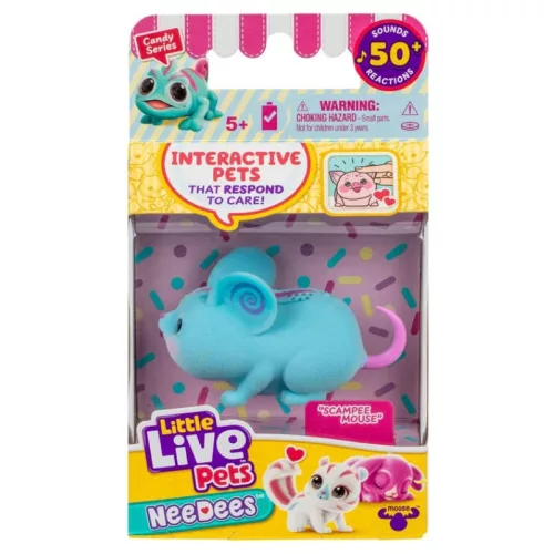 Little Live Pets Needees interaktív játék – Scampee egér (Cukorka sorozat)