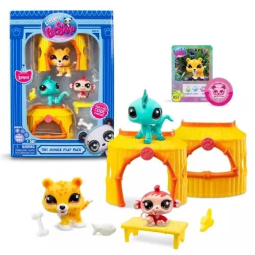 Littlest Pet Shop Dzsungel játékfigura szett 3 db-os készlet (50-52)