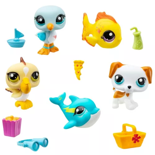 Littlest Pet Shop Beach játékfigura szett – 5 db