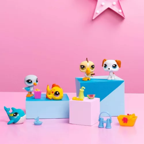 Littlest Pet Shop Beach játékfigura szett – 5 db