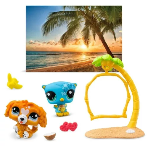 Littlest Pet Shop Petfluencer játékfigura szett – dupla csomag S2 Sunset Pals (44-45)