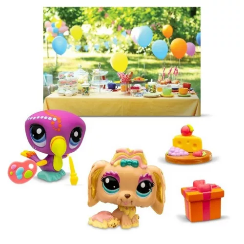 Littlest Pet Shop Petfluencer játékfigura szett dupla csomag S2 – Garden Party (102-103)