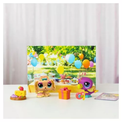 Littlest Pet Shop Petfluencer játékfigura szett dupla csomag S2 – Garden Party (102-103)
