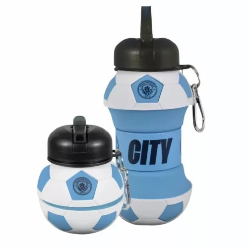 HY-PRO Manchester City összecsukható labda formájú kulacs 500 ml