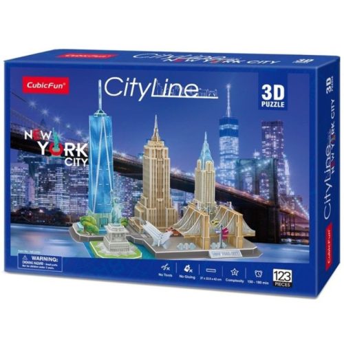 CubicFun MC255 3D City Line puzzle - New York (123 db-os)