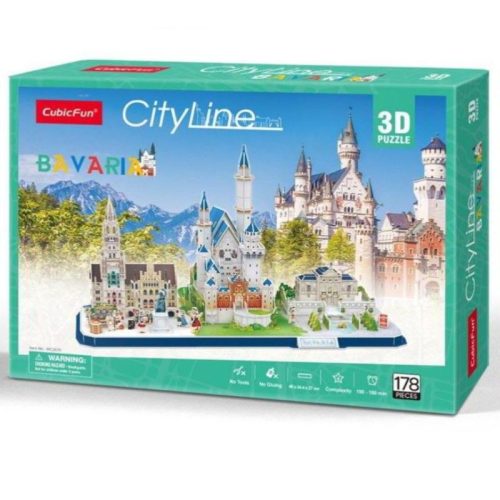 CubicFun MC267 3D City Line puzzle - Bajorország (178 db-os)