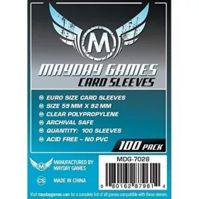 Mayday Games Premium Euro méretű kártyavédő – 100 db (59 x 92 mm)