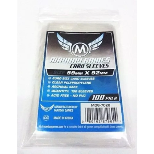 Mayday Games Premium Euro méretű kártyavédő – 100 db (59 x 92 mm)