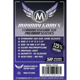 Mayday Games Premium USA méretű kártyavédő – 50 db (56 x 87 mm)
