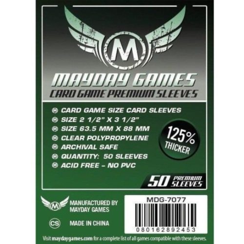 Mayday Games Premium kártyavédő kártyajátékokhoz 50 db-os csomag (63,5 x 88 mm)