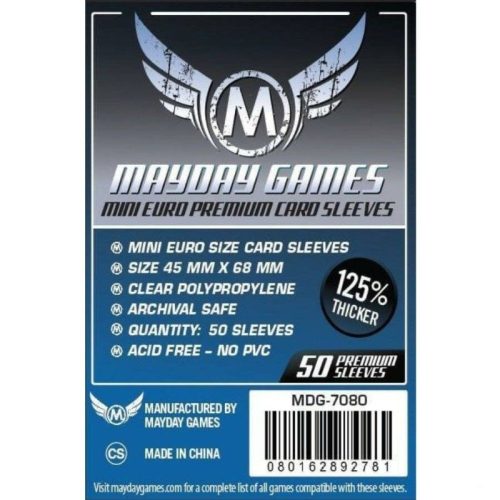 Mayday Games Premium mini Euro méretű kártyavédő 50 db-os csomag (45 x 68 mm)