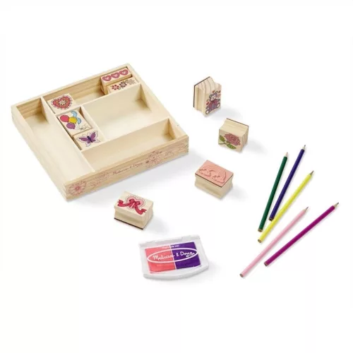 Melissa & Doug Fa nyomdakészlet ceruzákkal – Barátság
