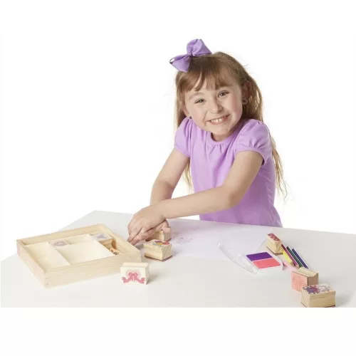 Melissa & Doug Fa nyomdakészlet ceruzákkal – Barátság