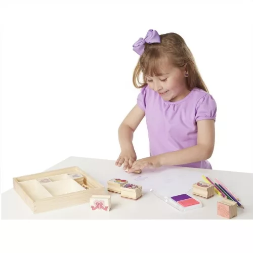 Melissa & Doug Fa nyomdakészlet ceruzákkal – Barátság