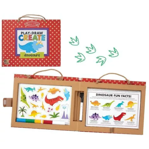 Melissa & Doug Letörölhető rajz- és mágneses játékkészlet – Dinók
