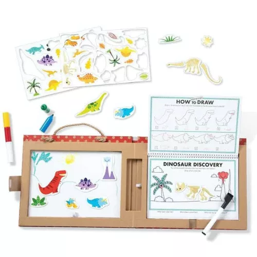Melissa & Doug Letörölhető rajz- és mágneses játékkészlet – Dinók